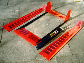 Hier der Sunriser in seine Einzelteile zerlegt